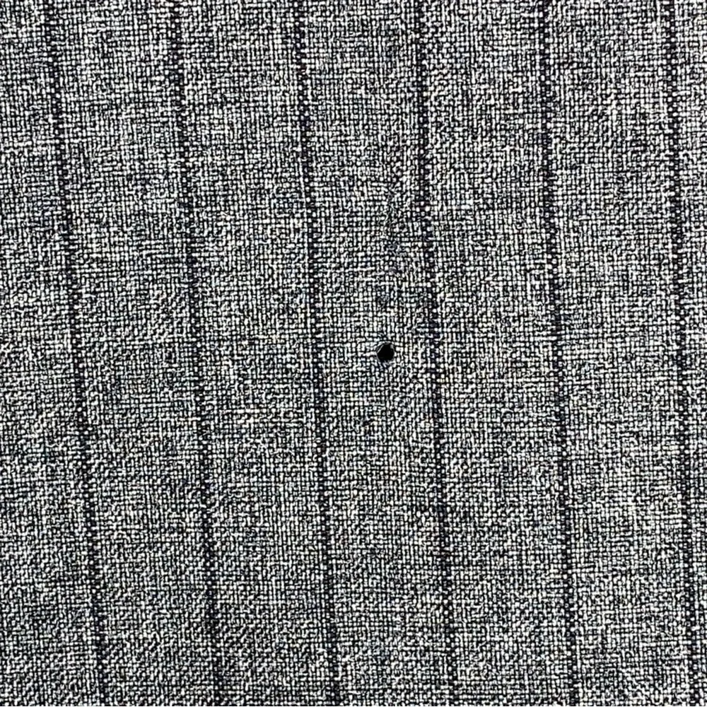 Vintage Size 12 Sag Harbor Grey Striped Vest Button Up Academia Goth Vneck